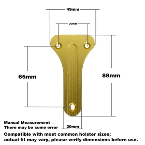 Adaptateur de holster en aluminium réglable IPSC, plaque en T tactique pour compétition IPSC et IDPA, support universel pour holster - Product Image 3