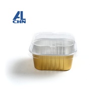 Moules à gâteaux en aluminium de 180 ml/6 oz, moules à pain, plateaux carrés jetables