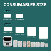 Mini-imprimante AIMO Original Design M110, rouleau de papier thermique pour étiquettes de vêtements, codes QR, bijoux