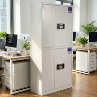 Casier de bureau moderne et armoire de classement combinés, en acier robuste, avec serrure à empreinte digitale et mot de passe électronique pour la maison et le bureau