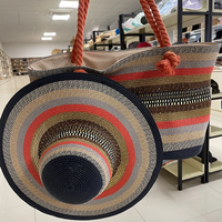 Chapeau de Plage de Paille Floppy à Large Bord Designer Protection Solaire d'Été pour Femme, Vendu en Gros avec Sac