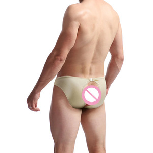 Sous-vêtements sexy pour hommes, slips transparents en soie glacée, string taille basse pour hommes - Product Image 5