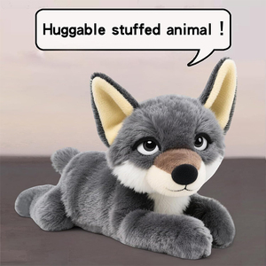 High Quality Lying Down Wolf Plush Toy Cute Stuffed Animal New Snuggly Companion for Hugs and Bedtime a <strong>Joyful</strong> Addition to <strong>Room</strong> - Product Image 2