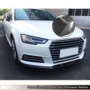 Kit carrosserie pour <span class=keywords><strong>Audi</strong></span> A4 S4 B9 2017 2018 2019, lèvre avant en fibre de carbone véritable, spoiler de pare-chocs, séparateur - Product Image 2