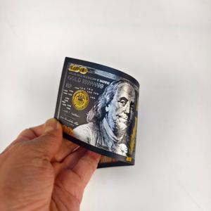 Banconota da 100 Dollari Placcata Oro All'Ingrosso Disponibile, Banconota in Lamina d'Oro, Argento, Nera e Rossa - Product Image 4