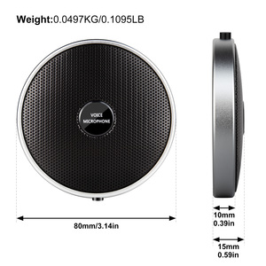 Micrófono de Condensador Profesional Mini Portátil Q2, Omnidireccional, con Cancelación de Ruido, Iluminación RGB, para Grabación de Reuniones y Escritorio - Product Image 2