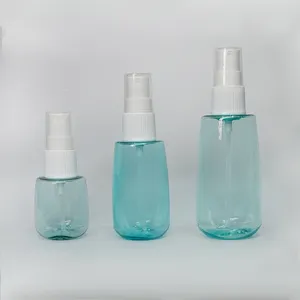 Bouteille d'aérosol en plastique transparent, bouteille d'atomiseur de brouillard mince