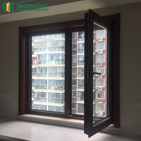 Ventanas Corredizas de Aluminio Modernas Lukliving con Doble Vidrio Templado, Función Insonorizante para Uso Doméstico, Diseño Abatible
