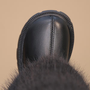 2025年秋冬 子供用 防水 保温 軽量 アンクル丈 スノーブーツ ジップ開閉式 プラッシュコットン ベビーブーツ - Product Image 4