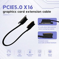 Câble d'extension flexible pour carte graphique PCIe 5.0 X16 avec blindage EMI et isolation, pour montage de serveur multi-cartes de minage