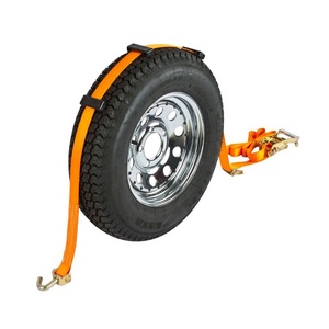 Correas de amarre para transporte de vehículos, con doble gancho en <span class=keywords><strong>J</strong></span>, correas de trinquete para 2 coches, cinturón de transporte, amarre lateral para ruedas de coche - Product Image 3