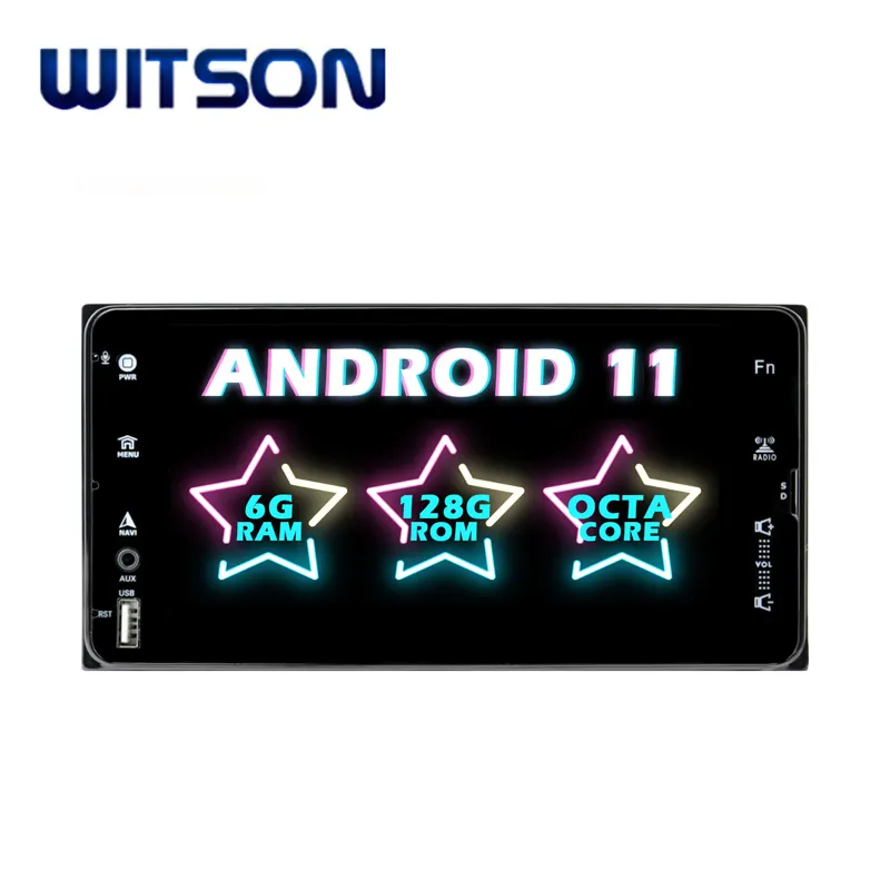 WITSON แผงด้านหน้ารถยนต์แอนดรอยด์11,สำหรับ TOYOTA ขนาด6GB RAM 128GB ROM ในตัวไร้สาย CARPLAY + Android Auto