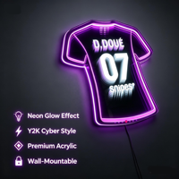 Enseigne LED en forme de maillot 3D avec miroir infini |   T-shirt de sport personnalisé Abyss Light pour la décoration de bars et de clubs |   Montage mural