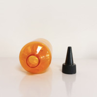 9oz 280ml Amber PET Plastic Twist Top Cap Squeeze Applicator Hair Oil Bottle