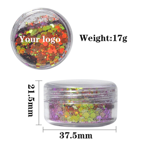 Grosir Glitter Kosmetik Jumlah Besar Longgar Kuku Perak Glitter Campuran Chunky Glitter Bubuk Label Pribadi - Product Image 6