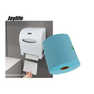 1/2 plis bleu recyclé pâte <span class=keywords><strong>de</strong></span> bois vierge essuie-mains <span class=keywords><strong>taille</strong></span> <span class=keywords><strong>de</strong></span> rouleau Jumbo pour le lavage des toilettes commerciales et industrielles utilisation à la main - Product Image 4