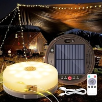 Luz Solar LED Multifuncional 2 en 1, Impermeable, Portátil y Plegable, para Camping, Decoración de Jardín