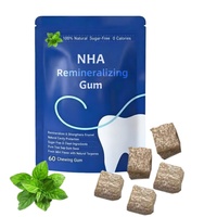 Gommes Reminéralisantes 2026, Contenant de Nano Hydroxyapatite, 60 Pièces, Reminéralisation des Dents, Gommes à Mâcher Sans Sucre Saveur Menthe