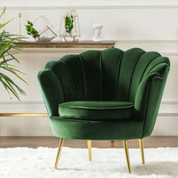 Fauteuil à cadre en bois massif de luxe, canapé simple Love trois places en velours rose bleu vert gris