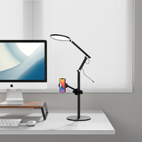 Support de diffusion en direct TikTok pour smartphone et tablette en alliage d'aluminium UPERGO, avec commande tactile et lampe LED intégrée