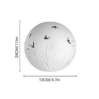 Lampe de table LED en forme de boule, nouveau design, en porcelaine, éclairage chaud, veilleuse de bureau ajourée en forme de lune, en promotion
