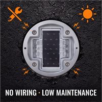 Borne lumineuse LED encastrée en aluminium IP68 pour routes commerciales, utilisation commerciale, de -20 à 80 degrés Celsius