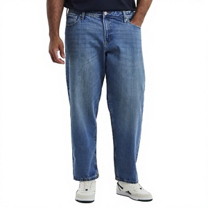 <b>Men</b>’s Wide Leg Acid Wash Button Fly Jeans Vintage Washed Loose Fit Denim <b>Pants</b> with Relaxed Streetwear Style for Casual Everyday - Product Image 6