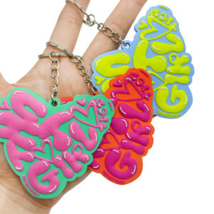 Porte-clés Souvenir de Mariage Personnalisé en PVC Souple 3D Écologique Imprimé par Transfert Thermique – Fabrication Expertise Usine - Product Image 1