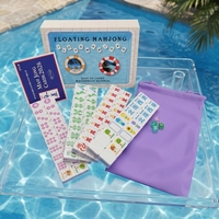 Ensemble de tuiles de mahjong flottantes de luxe personnalisées, style américain moderne, pour 4 joueurs, écologiques, portables, étanches, en EVA, inaltérables, pour fêtes au bord de la piscine