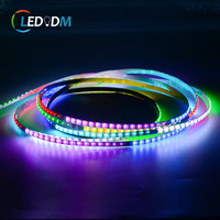Bande LED numérique RGB de 4 mm de largeur, 200 LED/m, 1515 2020 SMD LED 5V, adressable individuellement, programmable numériquement