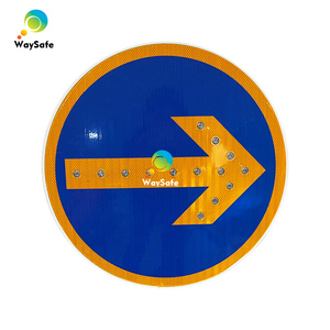 Segnali Stradali Circolari OEM Waysafe a Pannello Piatto, Gialli Lampeggianti, Solari, in Alluminio, ad Alta Intensità Prismatica, 700mm - Product Image 2