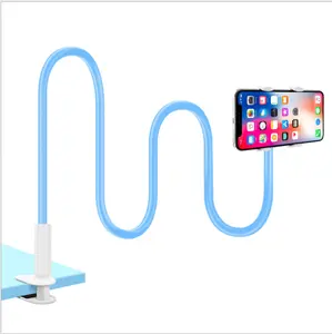 QY Factory Custom mobile phone holders Long Arm Flexible Mobile Mount Stand Lazy Bracket Neck cell Phone Holder stand