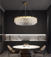Lustre de luxe postmoderne pour salon, luminaire suspendu en cuivre, verre LED, lumière décorative