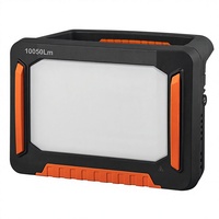 Projecteur LED rechargeable 18V à haut lumen, AC230V, lumière de travail réglable blanc doux pour utilisation en extérieur