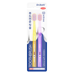Cepillo de dientes Dr.Baek Ultra Soft 0,12 mm 2 piezas para el cuidado bucal de adultos - Product Image 1