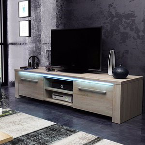 Support de base de console de télévision de luxe robuste Conceptions d'unités murales en bois massif avec support de télévision élégant pour salle à manger <span class=keywords><strong>TV</strong></span> - Product Image 4