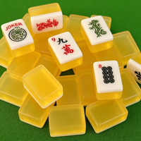 Tuiles de Mahjong américaines personnalisées, neuves, de luxe, en acrylique, à double couche, avec dos transparent en gelée