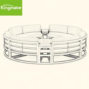 हॉट सेलिंग क्लासिक एल्यूमीनियम मिश्र धातु दौर अवकाश लक्जरी आदमी गोल खंड बाहरी सोफे - Product Image 3