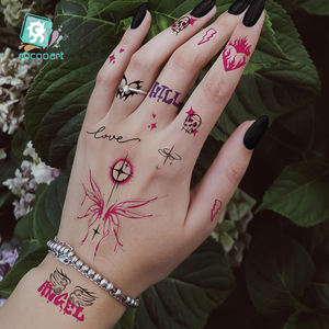 A5 Tattoo Sheet 2026 Latest Realistic Rose Pink Colorful Temporary Tattoos <strong>Old</strong> School <strong>Body</strong> Tattoos New - Product Image 4