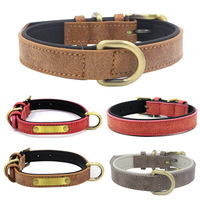 Vente en gros, cuir PU souple, collier de luxe personnalisé pour chien et chat, laisse pour animaux de compagnie, collier pour chiens