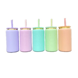 Entrepôt USA – Gobelets en métal de 16 oz à double paroi, revêtement poudré, plaqué or arc-en-ciel sous le dessus, en acier inoxydable, type canette de bière, tasse isotherme - Product Image 2