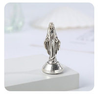 Statues religieuses catholiques, figurine personnalisée de la Vierge Marie en métal, alliage de zinc, ornement de bureau, décoration, artisanat religieux, souvenir, vente en gros