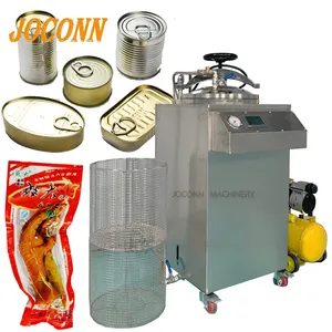 Esterilizador de vapor de alta presión para peces enlatados, máquina de réplica de sustrato de seta, Autoclave Vertical de 100l