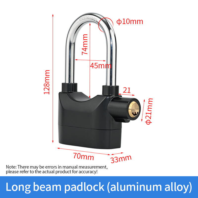 Lucchetto di allarme a trave lunga