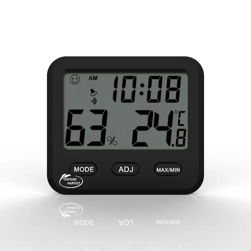 CH-916 Wall Clock Digital With Hygrometer And Thermometer Temperature Humidity Meter Room Control