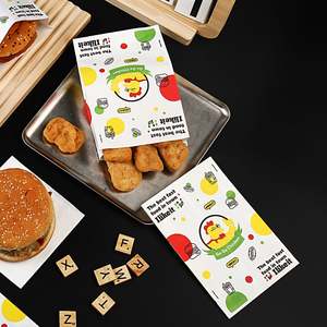 Custom Professional Eco-Friendly Kraft Takeout Bags Disposable <b>Grease</b> Proof PE Coated Sandwich Burger Wrapping Food-safe Takeout - Product Image 6