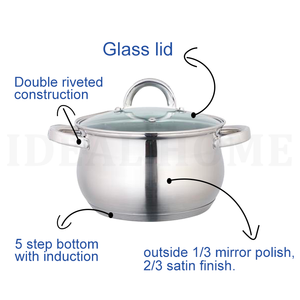 Vente en gros en usine de marmites à soupe pour la maison ustensiles de cuisine marmites et poêles batterie de cuisine en acier inoxydable - Product Image 3