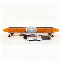 BIAOCHI Superhelle 47 Zoll (1,2 m) LED-Warnleuchte in Amber, Stroboskop-Lichtleiste für Abschleppwagen, Einsatzfahrzeuge, 12V mit Sirene