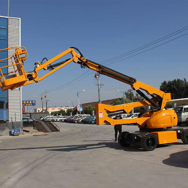 16m lifting height electric work platform cherry picker trailer crawler ...