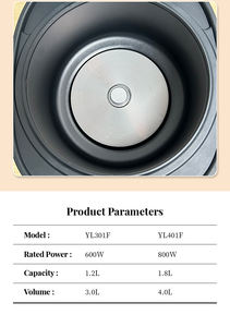 Cuociriso personalizzabili 4L comodo fornello elettrico per riso multiuso automatico elettrodomestici per uso domestico - Product Image 5